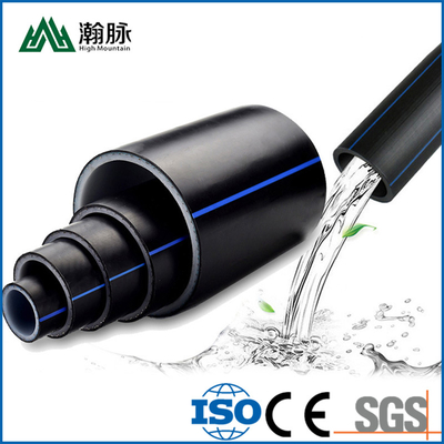 600mm HDPE Wasserversorgungs-Rohr PET schwarz für Abwasser-geraden Abfluss DN25mm