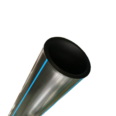 Wasserversorgung Schwarze HDPE-Rohre mit blauen Streifen, nach Maß geschnitten
