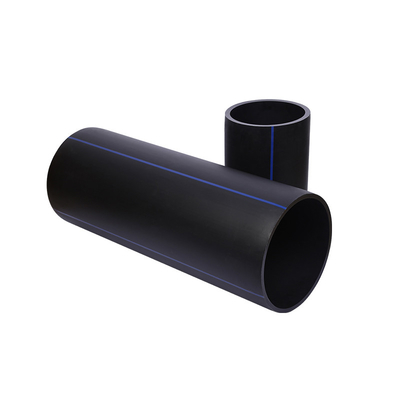 Blaue oder schwarze HDPE-Wasserleitung mit blauen Streifen für korrosionsbeständige Wasserversorgung und -abwasserleitung