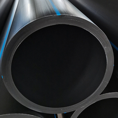 Blaue oder schwarze HDPE-Wasserleitung mit blauen Streifen für korrosionsbeständige Wasserversorgung und -abwasserleitung