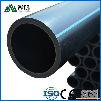 PE-HDPE-Wasserleitungen Blau oder Schwarz mit blauem Streifen Für Wasserversorgung und Abwasserentsorgung mit blauem Streifen PE