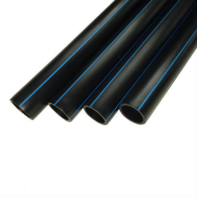 PE-HDPE-Wasserleitungen Blau oder Schwarz mit blauem Streifen Für Wasserversorgung und Abwasserentsorgung mit blauem Streifen PE