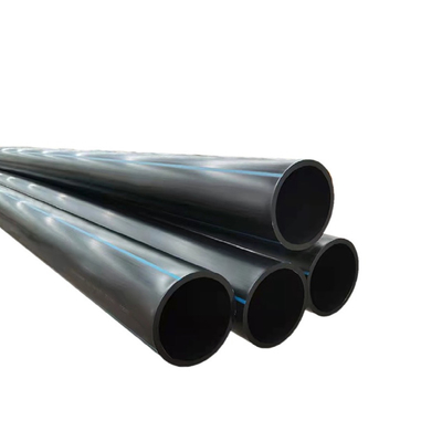 Als angepasste Größe HDPE-Wasserleitungen Dicke 2,3 mm-117,6 mm Blau oder Schwarz mit blauem Streifen