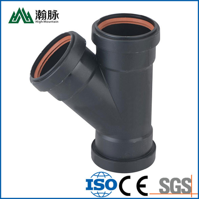 Flexible Sockel HDPE Bewässerungs-Fittings-schiefes 45 Grad-T-Stück Fitting